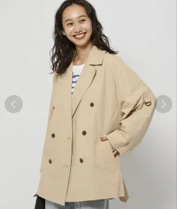 니코앤드 하프 트렌치 플레어 코트 베이지 L