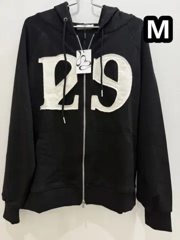 ILLIGO 블랙 29 자수 집업 후드티 M