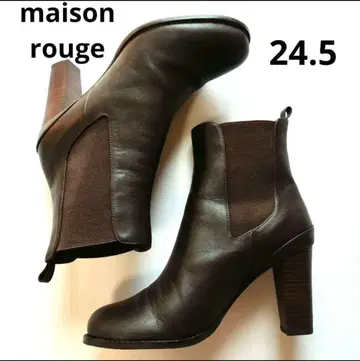 부츠 maison rouge 소가죽 가죽부츠 숏부츠 사이드 고어
