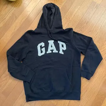 GAP 블랙 후드 부착 후드티 S