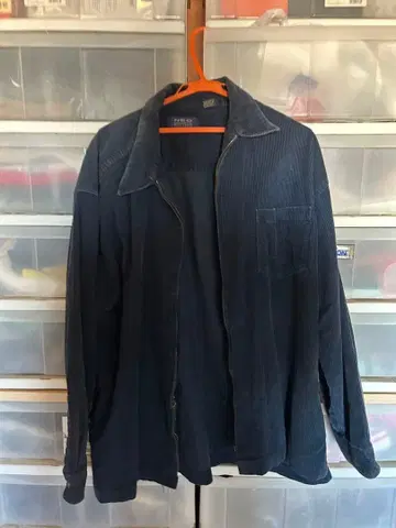 다크 블루 커버올 자켓