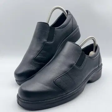 어퍼 새상품급 에코 사이드 고어 컴포트 슬립온 가죽 블랙 37