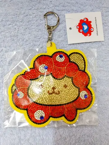 오사카 엑스포 회장 한정 미야쿠미야쿠 폼폼푸딩 반짝이 가죽 키링