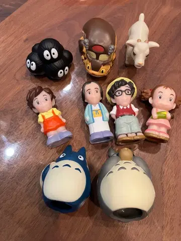 새상품급 스튜디오 지브리 이웃집 토토로 손가락 인형 세트 소프트 비닐