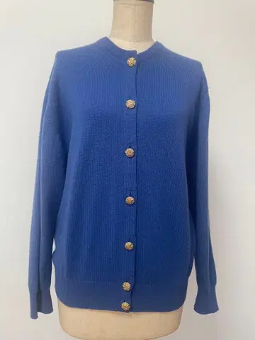 Dorland 가디건 골드 버튼 캐시미어 100 스코틀랜드제