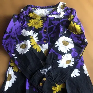 marimekko 꽃무늬 코튼 셔츠 긴팔