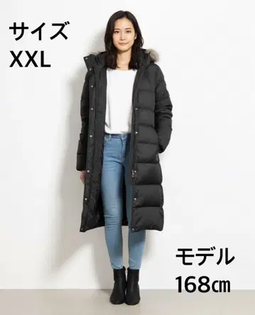 UNIQLO 유니클로 후드 벨트 포함 다운 코트 블랙 사이즈 XXL
