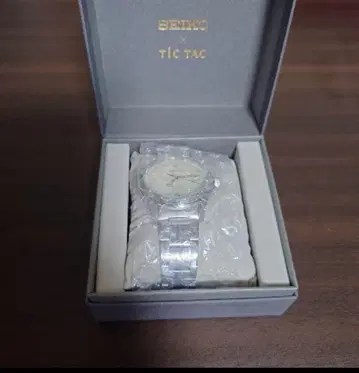SEIKO x TIC TAC 손목시계 실버