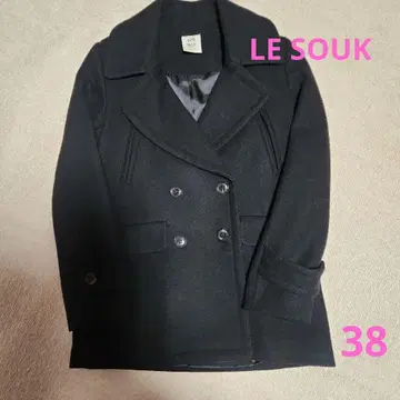 루소크 울 피코트 더블 프레스 38 블랙