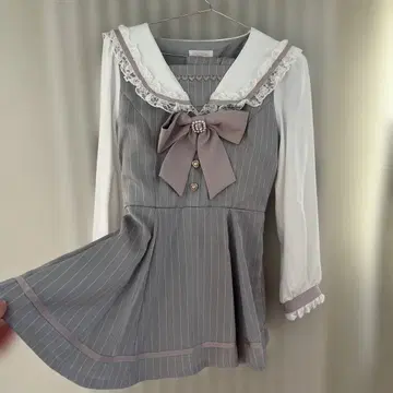 LIZ LISA 세일러 카라 셋업 그레이 (1회만 착용)