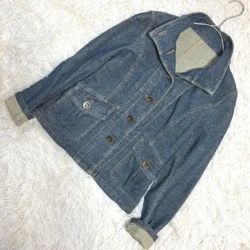 데님 프린트 자켓 36 성숙 캐주얼 아우터 지아니 로 주디체