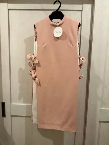 Chesty 핑크 슬리브리스 무릎 기장 원피스 사이즈 1 택 포함 새상품