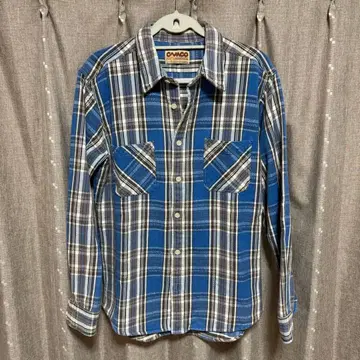 y120608 CAMCO 플란넬 체크 긴팔 셔츠 포켓