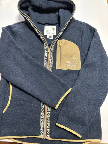 [ go slow caravan ] 속기모 풀 집업 후드티