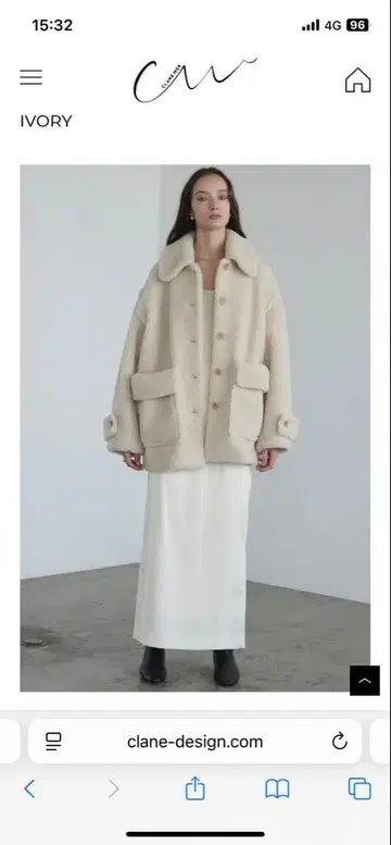 아이보리 플리스 자켓 오버 사이즈