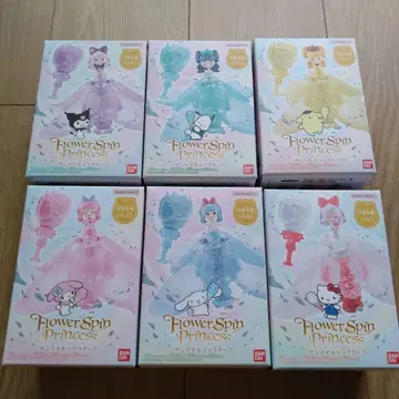 미개봉 새상품 플라워 핑 프린세스 산리오 캐릭터즈 6종 컴프 세트