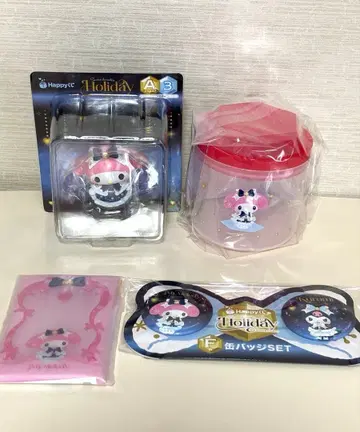 산리오 해피 복권 마이멜로디 피규어 캐니스터 캔뱃지 외