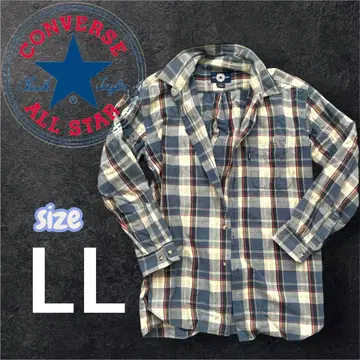 CONVERSE 체크 무늬 긴팔 셔츠 LL