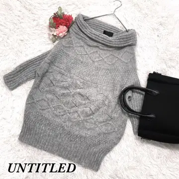 언타이틀 / 니트탑 / 케이블 짜임 / 코튼 울 / 일본제 / M