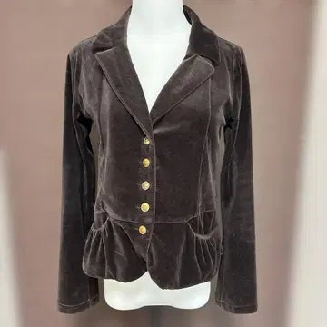 프랑슈리페 다크 브라운 벨벳 테일러드 자켓