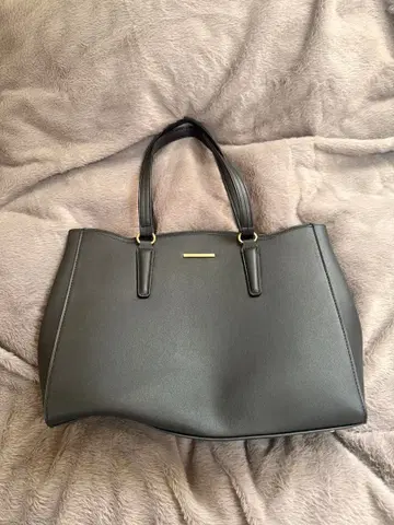 그레이 합성 피혁 비즈니스 백