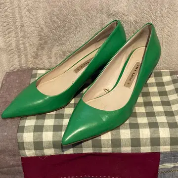 ZARA 스틸레토 하이힐 그린 사이즈 36