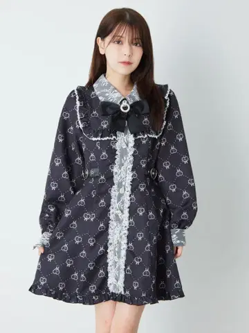 Ank Rouge 하트 모노그램 원피스