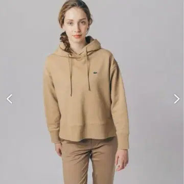 LACOSTE 프리미엄 스웨트 후드 풀오버 베이지 36