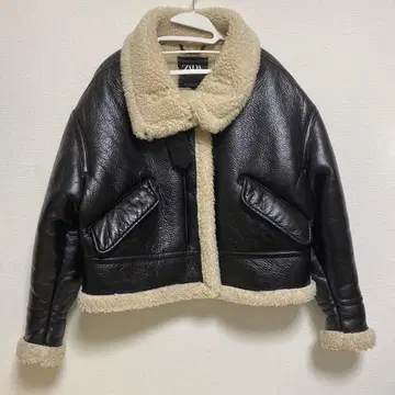 ZARA 자라 플라이트 자켓 인조 가죽 B3 무스탕 보아