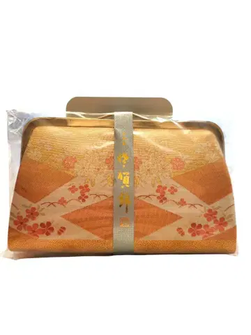 사가니시 기모노 가방 일본 정통의상 소품 금 바탕 꽃 무늬