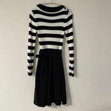TO b. by agnes b 스트라이프 니트 원피스 긴팔 새상품급