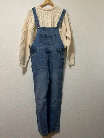 데님 오버롤 블루 살로펫 L