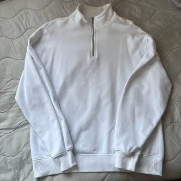 WEGO STANDARD 화이트 하프 지퍼 트레이닝복