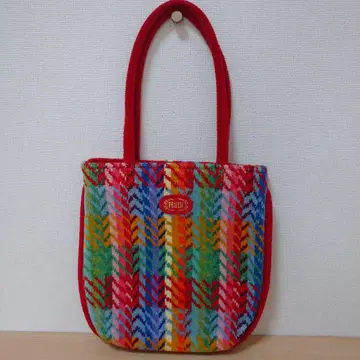 레어 FEILER 슈니르 직조 멀티 컬러 핸드백 y2k