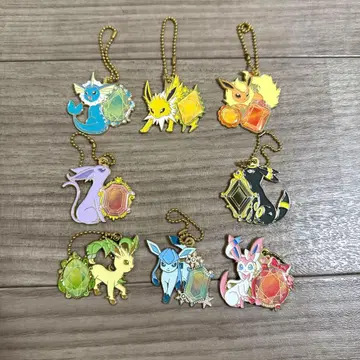 포켓몬 이브이 제일복권 CRYSTAL DROPS 메탈 참 8종