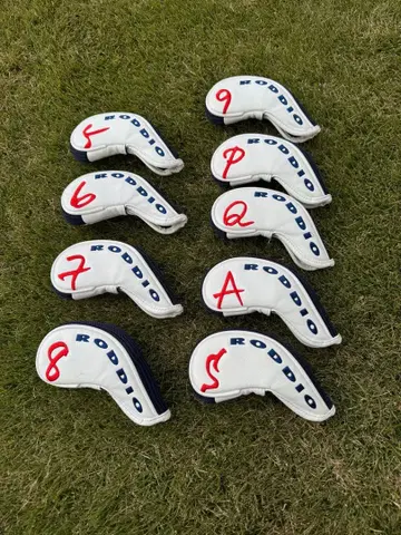 새상품급 RODDIO 로디오 아이언 골프헤드커버 9개 세트 화이트
