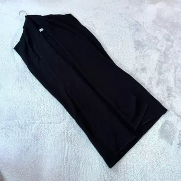 새상품급 [두벨] (F) 롱 기장 슬리브리스 니트 가디건 블랙