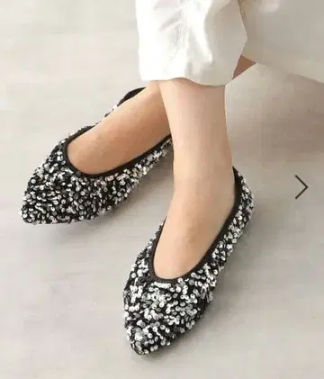 LEPSIM 스팽글 펌프스 플랫슈즈