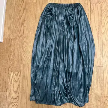 저널 스탠다드 [세탁 가능] 맥시 길이 광택 개더 롱 스커트