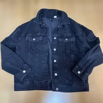 블랙 데님 자켓