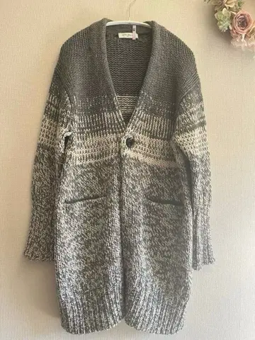 유나이티드 애로우즈 캐시미어 100% 롱 가디건