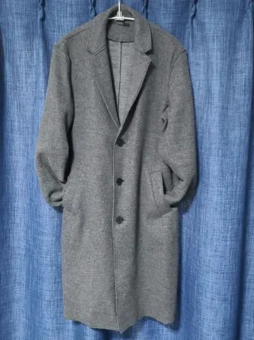 ZARA MAN 그레이 롱 체스터 코트