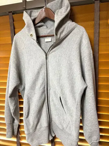 Champion 리버스 위브 후드티 USA제 그레이 M 단색 택 복각