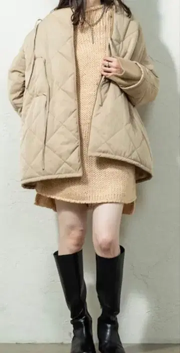 mystic 충전솜 퀼팅 자켓 다운 코트