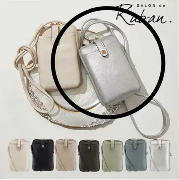 [택 포함 미사용] SALON de Ruban 실버 미니 숄더백