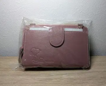 스누피 가죽 컬렉션 스마트폰 숄더 지갑 기능 소가죽