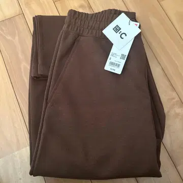 새상품 UNIQLOC 맨투맨 와이드 팬츠 34Brown S 브라운