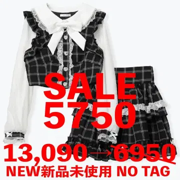 [NOEMIE] 새상품 반짝이는 하트 레이어드풍 티어드 세트업