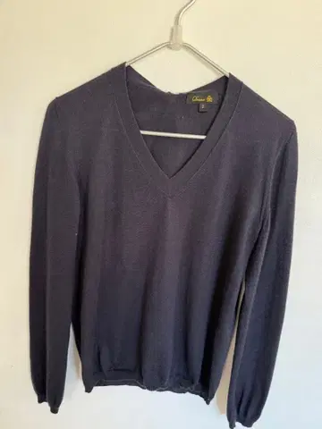 드로어 V넥 백리본 니트