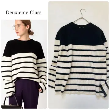 두지엠 클라세 보더 니트 블랙 프리 사이즈